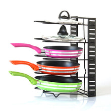 Load image into Gallery viewer, Black 4,5 layers Drainage Pot Rack Thread Iron Wire Convenient Folding Design Receive Shelf Household Kitchen Accessories h4