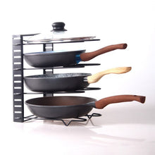 Load image into Gallery viewer, Black 4,5 layers Drainage Pot Rack Thread Iron Wire Convenient Folding Design Receive Shelf Household Kitchen Accessories h4
