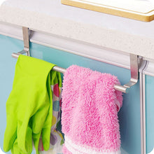 Load image into Gallery viewer, vanzlife Stainless steel towel rack pole bathroom towel rack Cabinet door type cloth hanging rack back The kitchen towel bar