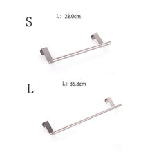 Load image into Gallery viewer, vanzlife Stainless steel towel rack pole bathroom towel rack Cabinet door type cloth hanging rack back The kitchen towel bar