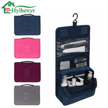 Load image into Gallery viewer, Women fashion Travel Nylon cosmetics bags water-proof beauty makeup bags bathroom organizer of portable bath hook washing up bag