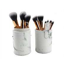 Load image into Gallery viewer, Portable PU Marbling Makeup Brush Organizers Box Travel Cosmetic Beauty Pen Lipstick Holder Bathroom Home Storage Accessories